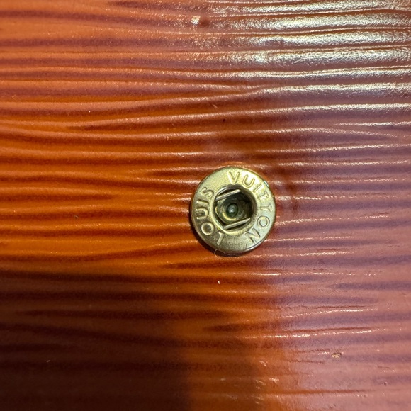 LOUIS VUITTON VINTAGE ELISE TRIFOLD COGNAC BROWN EPI LEATHER WALLET W/COA - Picture 4 of 14